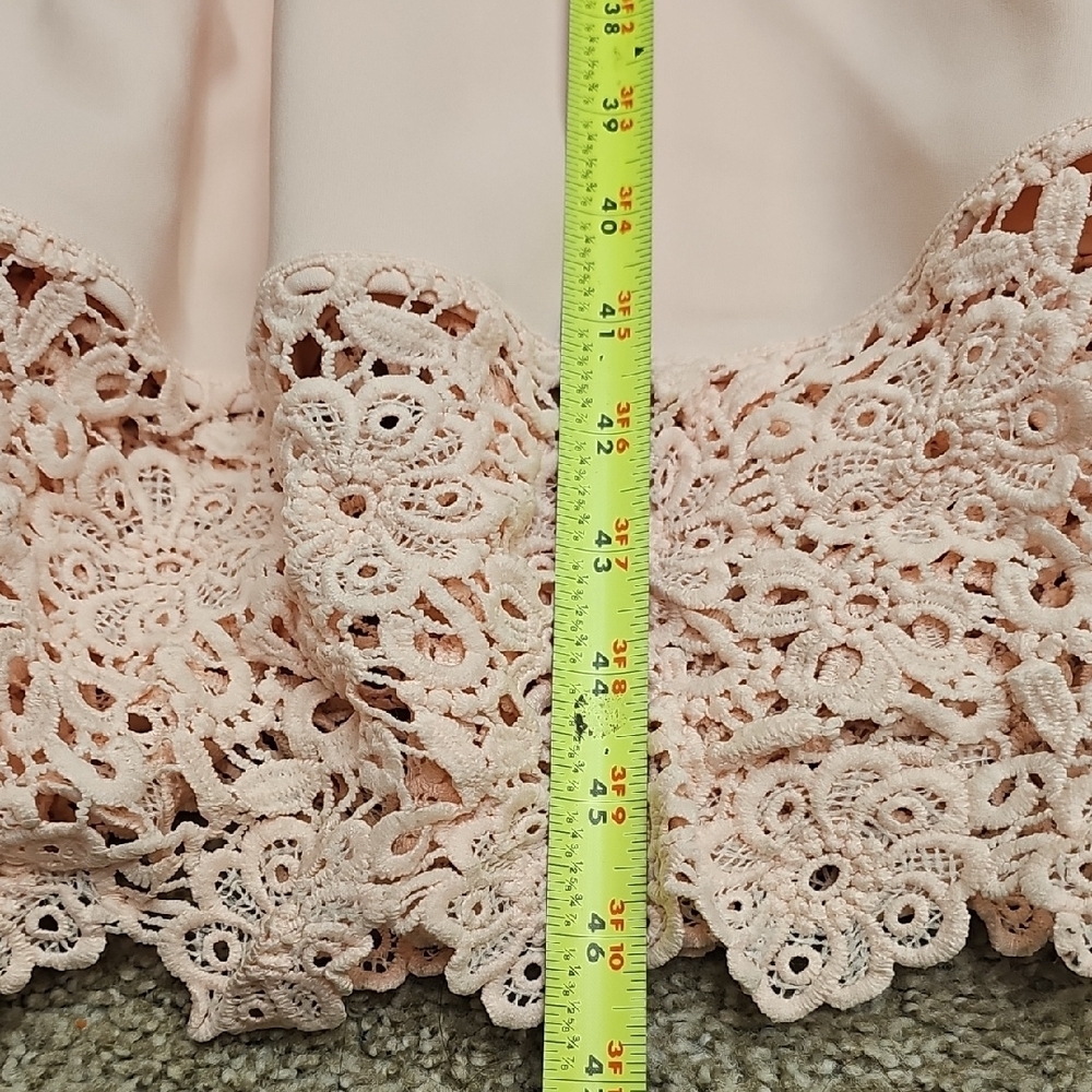 Elegant Pink A-Line Dress with Cutout Hem - Picture 7 of 13